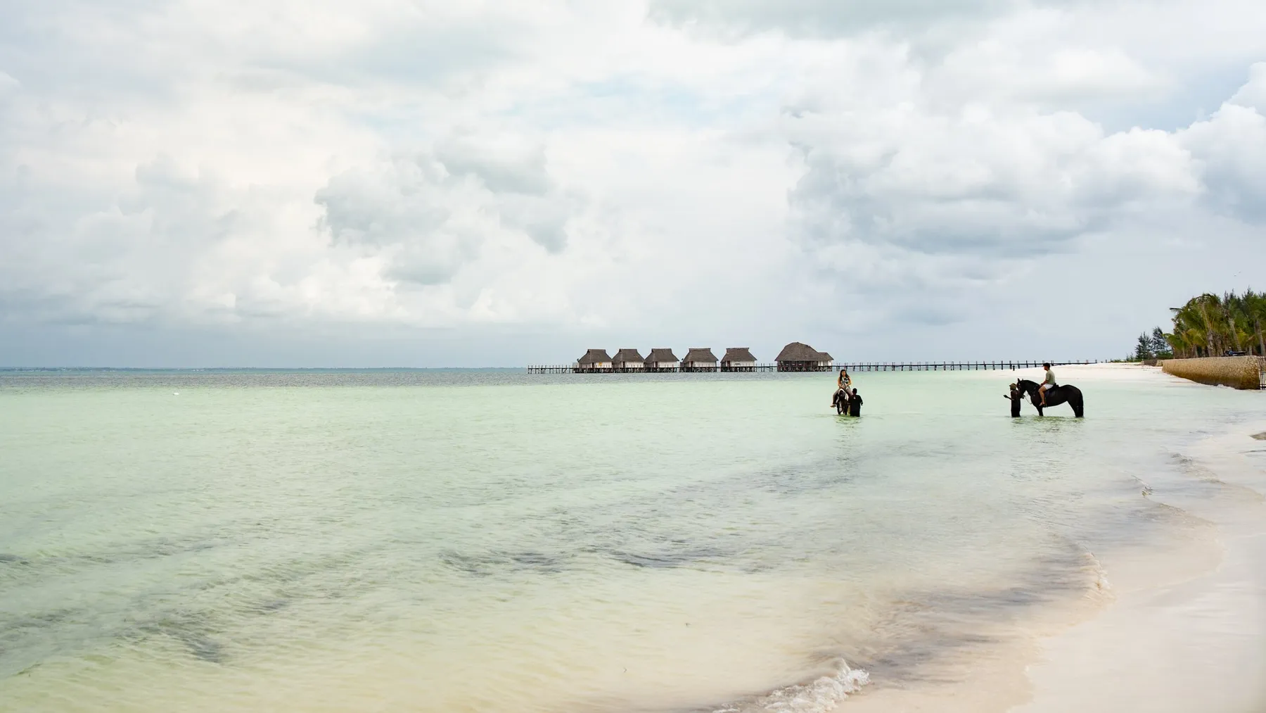 Playa de aguas turquesa en Zanzíbar